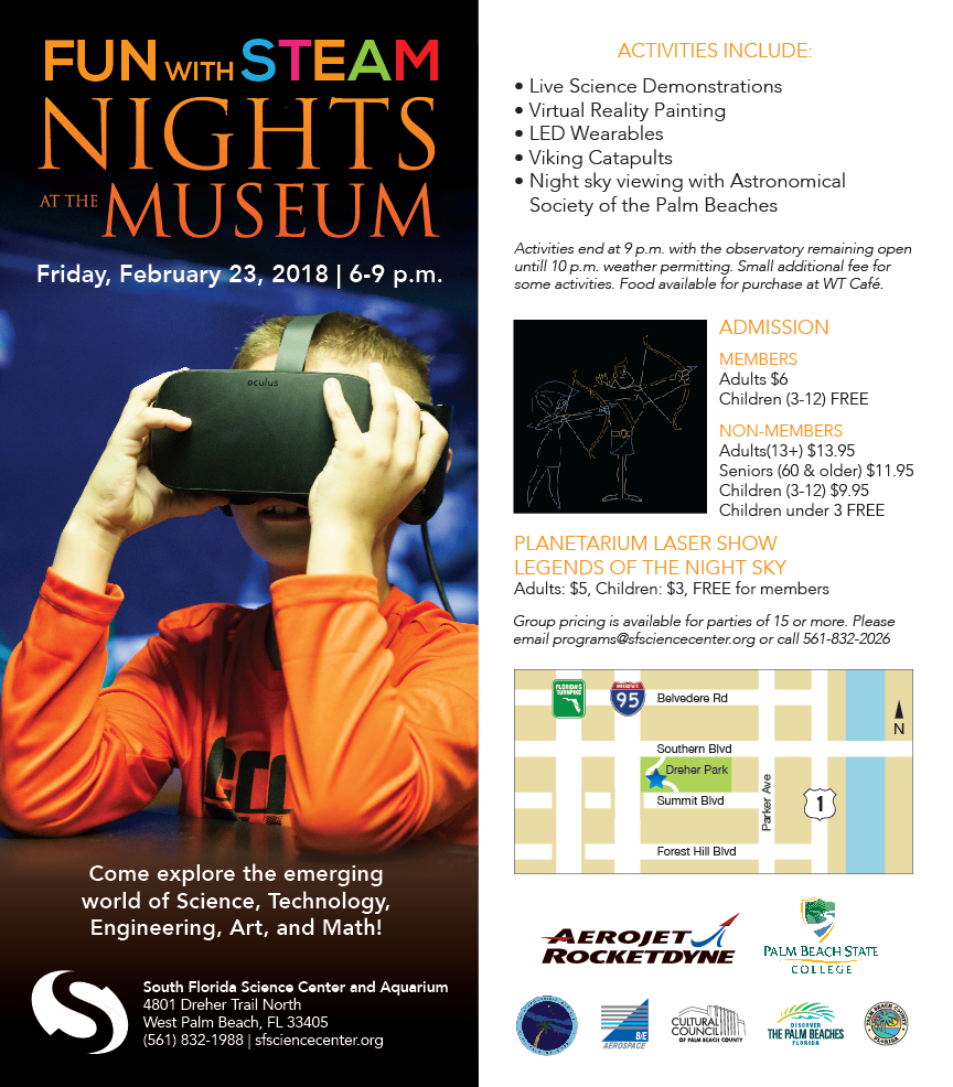 Nights at the Museum "Fun With S.T.E.A.M" Cox Science Center and Aquarium